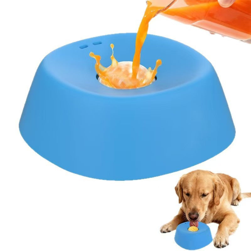 Dog Licking Bowl