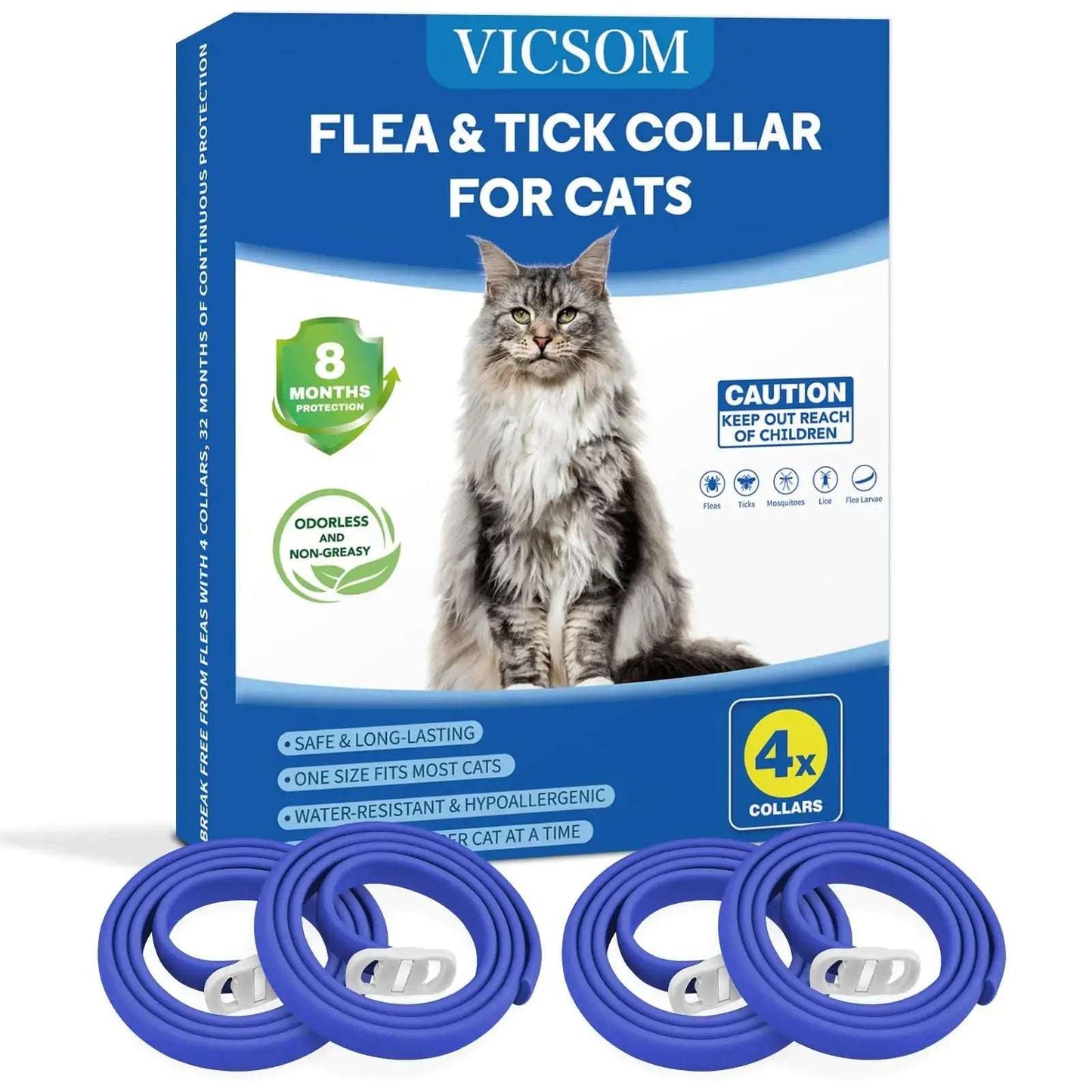 4 Pack Flea Collar for Cats