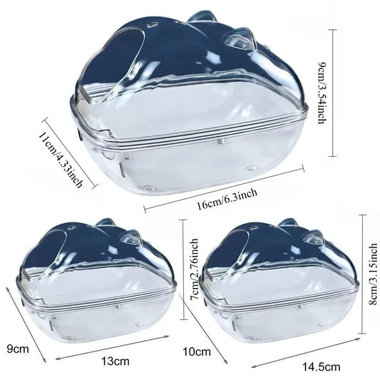 Hamster Bath Splash-proof Sand Bath - Keep Your Furry Friend Clean and Happy