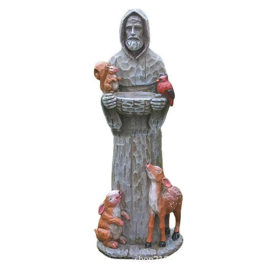Outdoor Garden Statue Bird Feeder