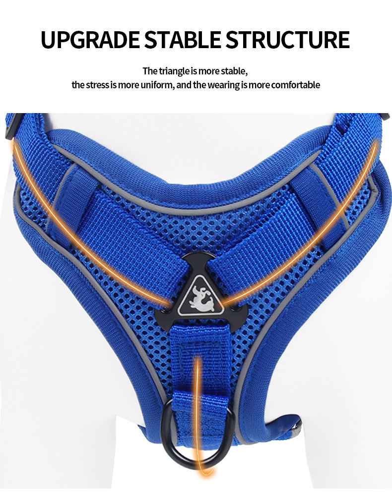 Reflective Dog Harness - Comfortable Breathable Vest-Style Leash for Pets - Johns Pet Store