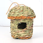 Creative Hand-Woven Straw Bird Cage - Unique Straw Birds Nest Handicraft - Johns Pet Store