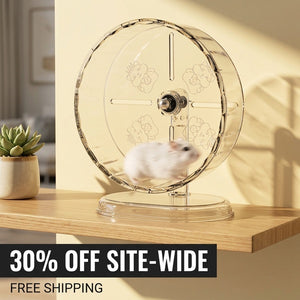 Silent Hamster Running Wheel — Transparent, Quiet & Easy to Clean