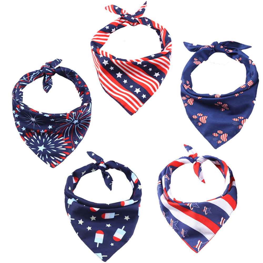 Pet Drool Scarf American Flag - Stylish & Functional Accessory for Your Furry Friend - Johns Pet Store