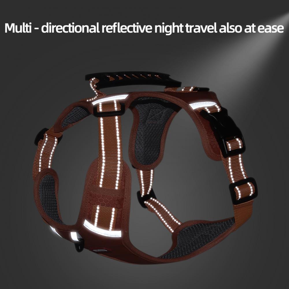 Nylon Dog Harness No Pull Breathable Reflective Vest for Small and Large Dogs - Ideal for Outdoor Running and Training - Johns Pet Store