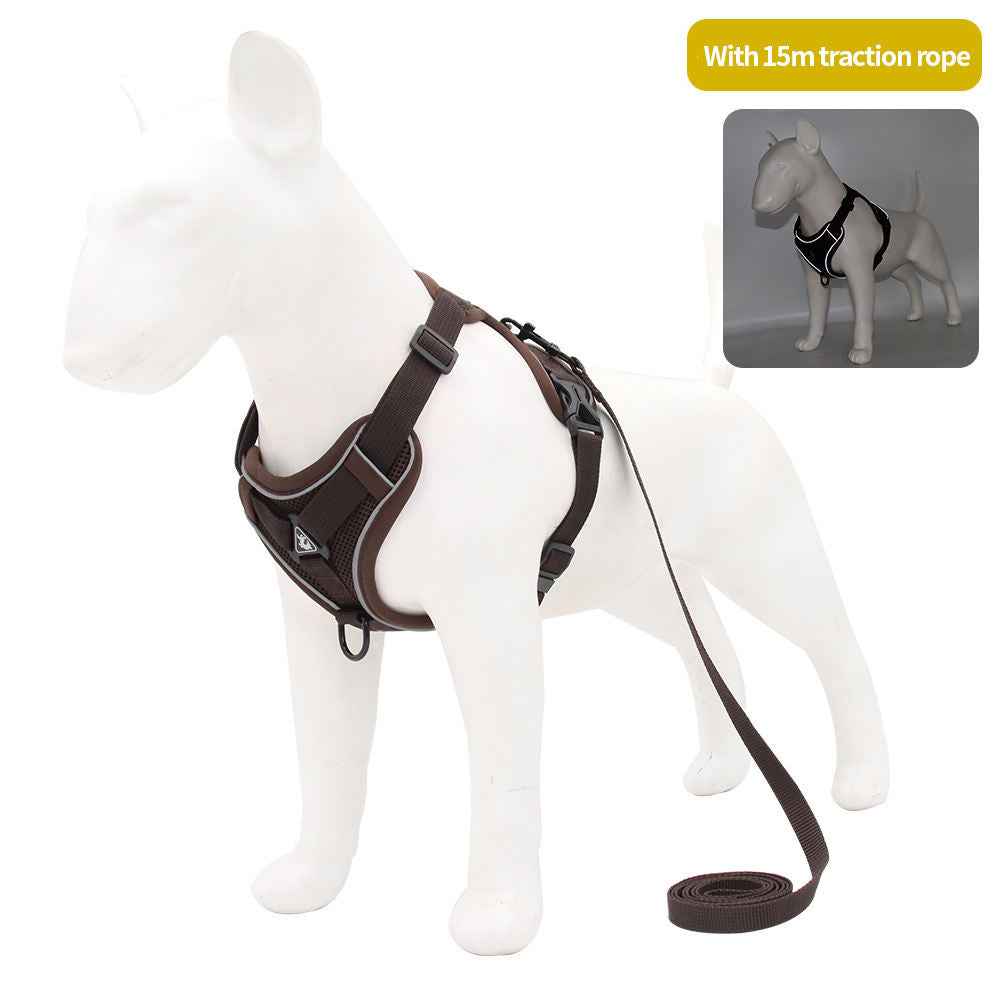 Reflective Dog Harness - Comfortable Breathable Vest-Style Leash for Pets - Johns Pet Store