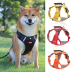 Nylon Dog Harness No Pull Breathable Reflective Vest for Small and Large Dogs - Ideal for Outdoor Running and Training - Johns Pet Store