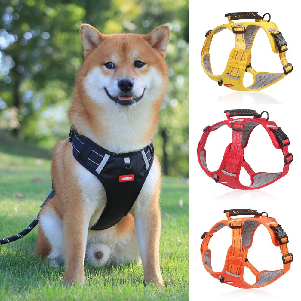 Nylon Dog Harness No Pull Breathable Reflective Vest for Small and Large Dogs - Ideal for Outdoor Running and Training - Johns Pet Store