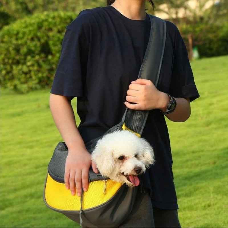 Outdoor Pet Carrier Bag - 1pc Travel Mesh Oxford Pet Puppy Handbag Pouch Sling Comfort Tote Shoulder Bag - Johns Pet Store