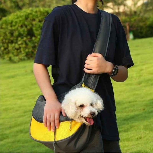 Outdoor Pet Carrier Bag - 1pc Travel Mesh Oxford Pet Puppy Handbag Pouch Sling Comfort Tote Shoulder Bag - Johns Pet Store