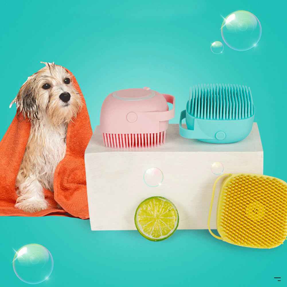 Pet Grooming Brush - Soft Silicone Comb for Dogs and Cats, Spa Massage Brush for Hair Removal and Shampoo - Johns Pet Store