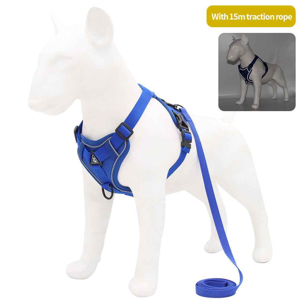 Reflective Dog Harness - Comfortable Breathable Vest-Style Leash for Pets - Johns Pet Store