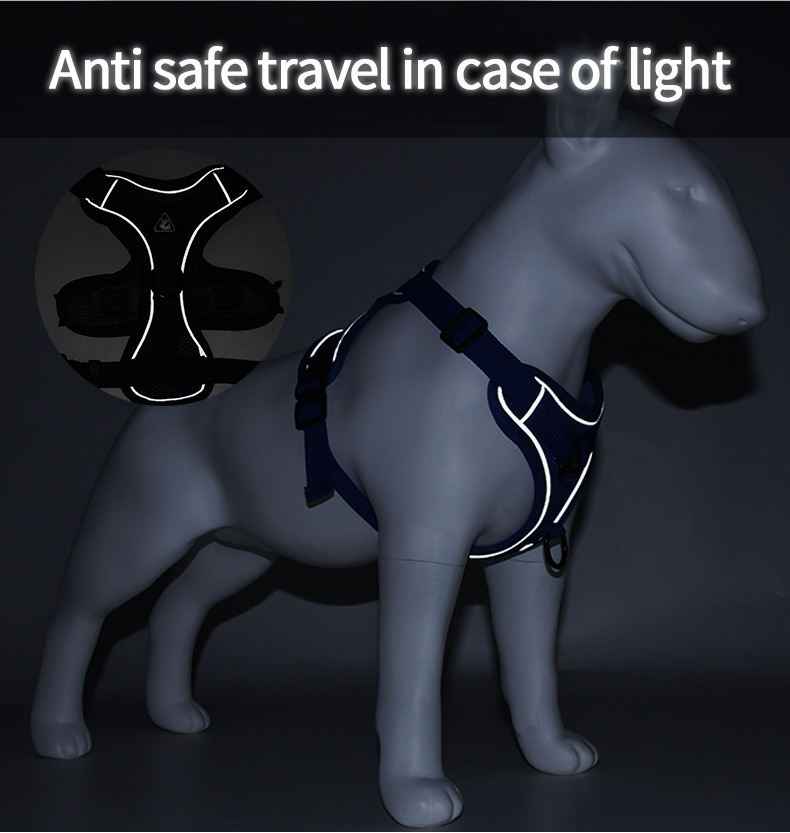 Reflective Dog Harness - Comfortable Breathable Vest-Style Leash for Pets - Johns Pet Store
