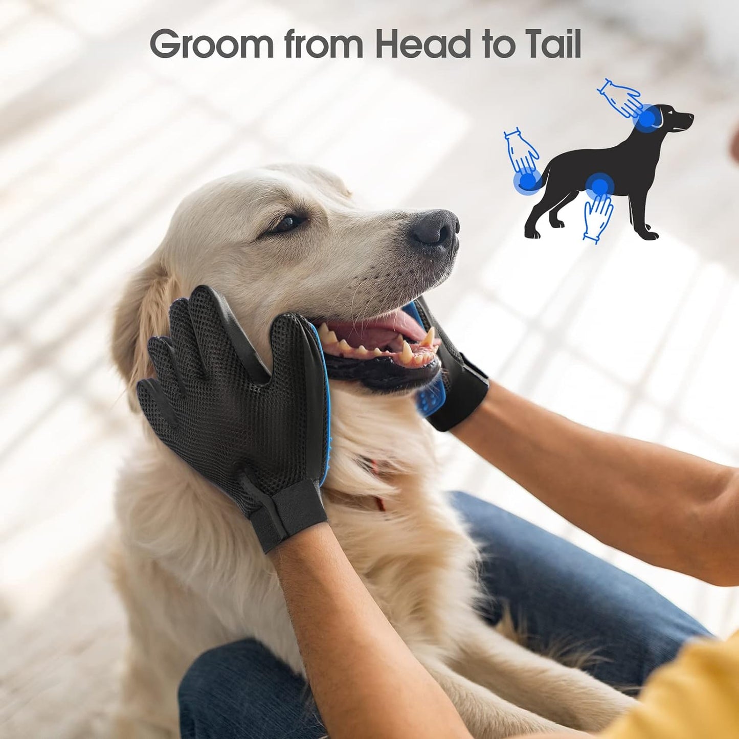 Clovertail™ Pet Grooming Gloves