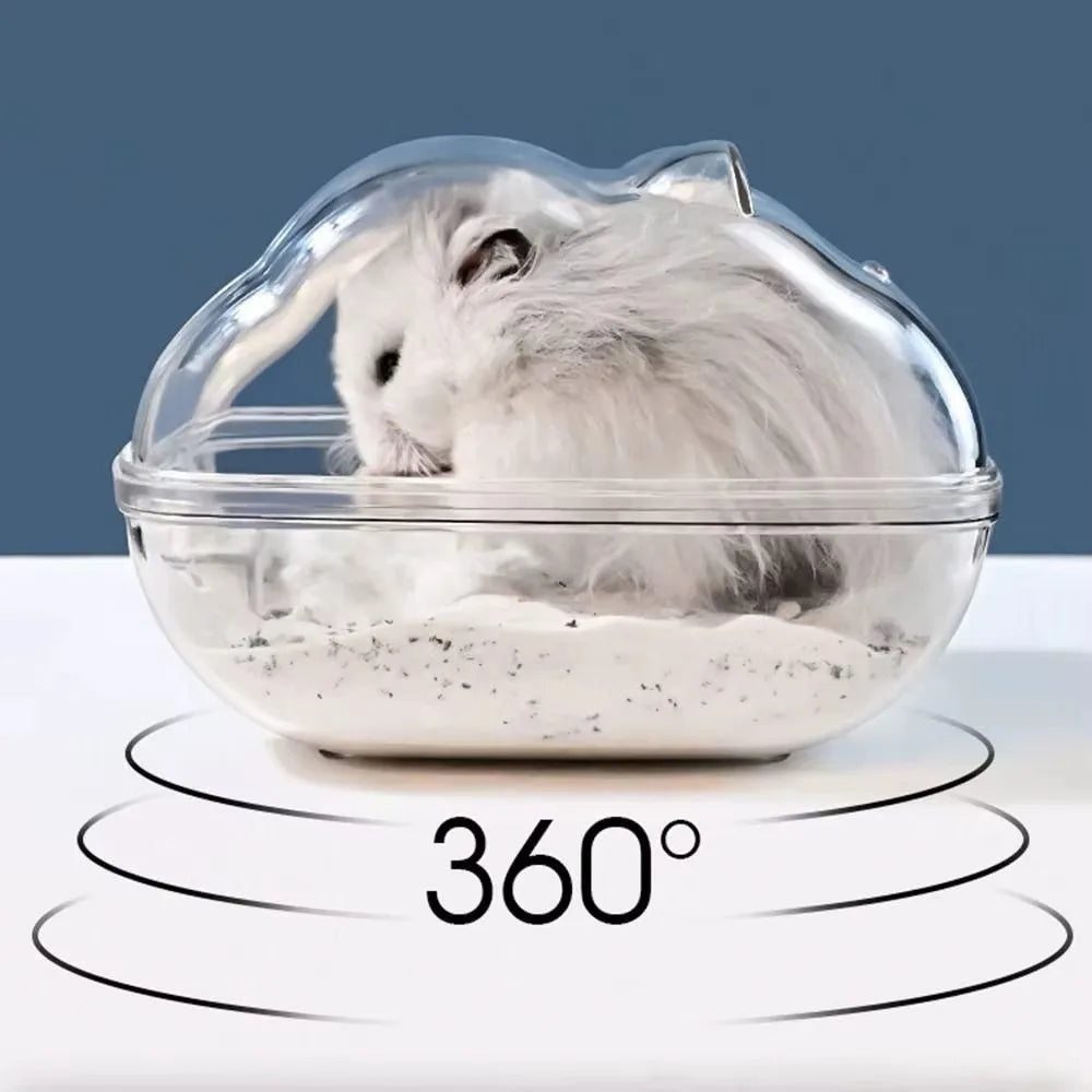 Hamster Bath Splash-proof Sand Bath - Keep Your Furry Friend Clean and Happy