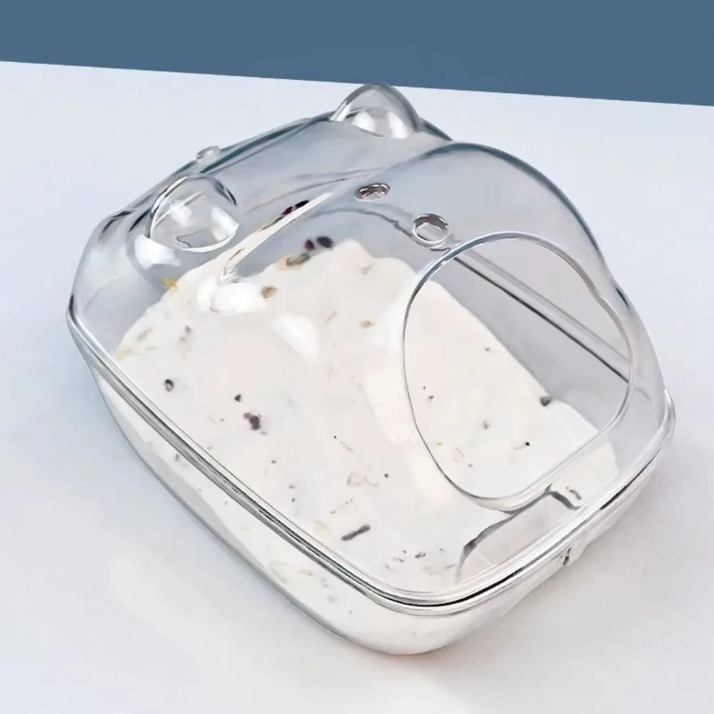 Hamster Bath Splash-proof Sand Bath - Keep Your Furry Friend Clean and Happy