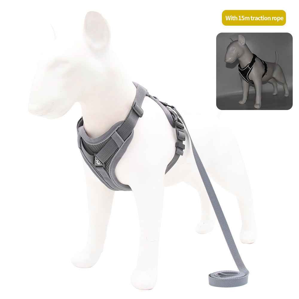 Reflective Dog Harness - Comfortable Breathable Vest-Style Leash for Pets - Johns Pet Store