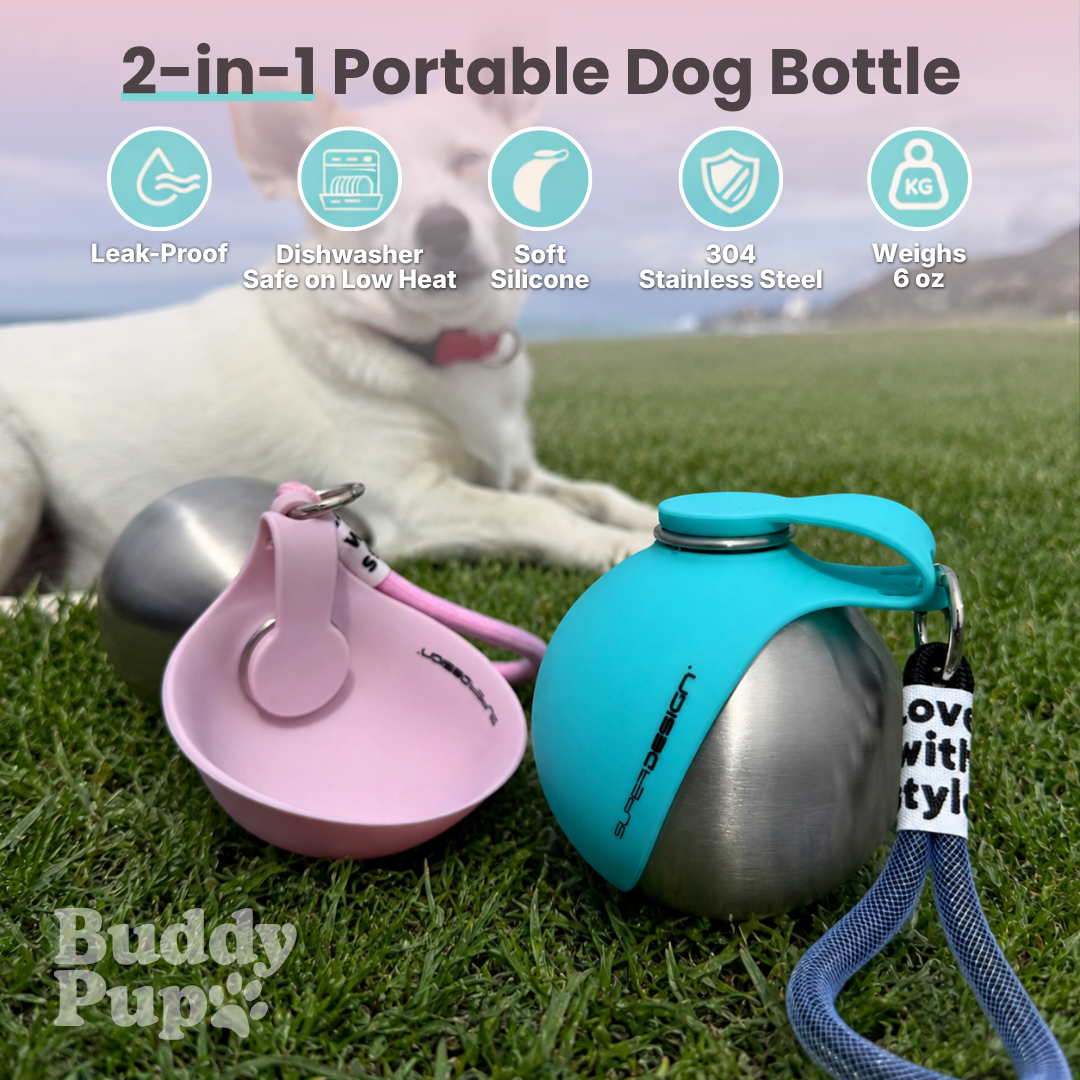 BuddyPup™ Dog Water Bottle with Bowl
