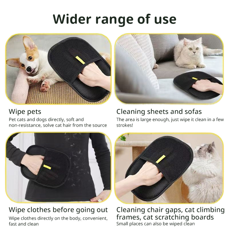 Pet Hair Removal Gloves — Groom, Deshed & Clean in One | Dogs & Cats
