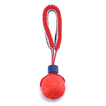 Dog Toy Ball Interactive Teether With Rope
