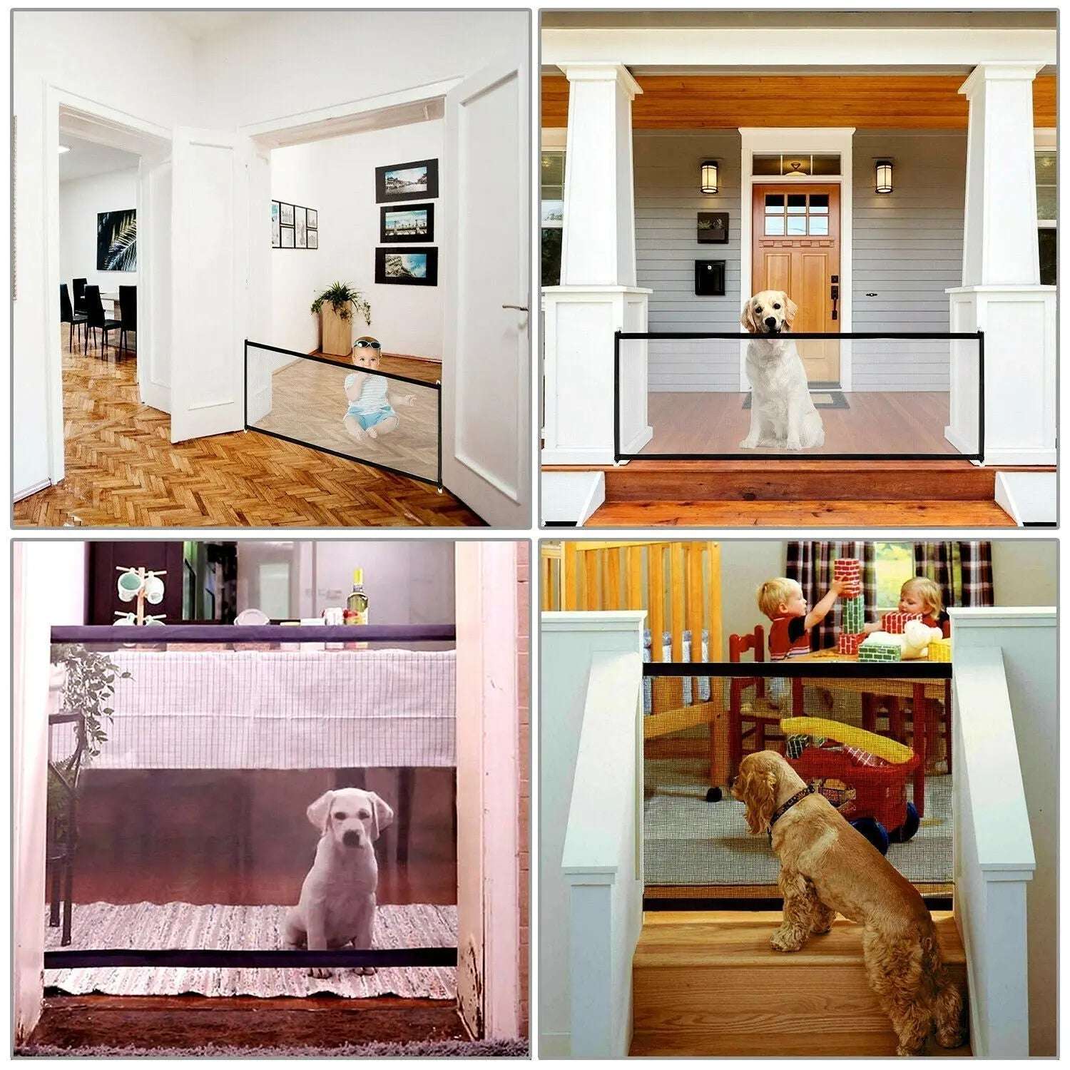 Pets Baby Safety Gate Mesh Doors