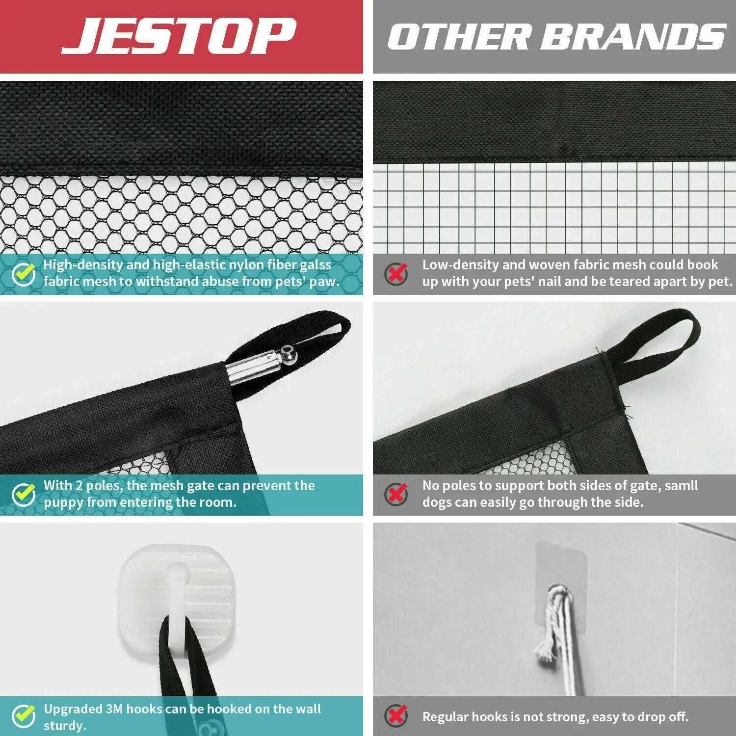 Pets Baby Safety Gate Mesh Doors