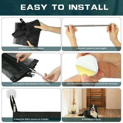 Pets Baby Safety Gate Mesh Doors