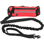 Hands-Free Dog Leash with Reflective Waist Bag | Elastic Retractable Dog Traction Rope for Running & Walking