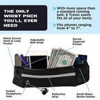Hands-Free Dog Leash with Reflective Waist Bag | Elastic Retractable Dog Traction Rope for Running & Walking