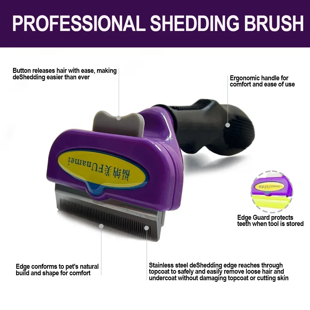 Pet Grooming Brush for Dogs & Cats