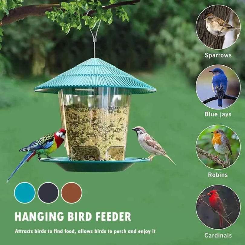 Bird Feeder for Outdoor Feeding - Hanging Nut Dispenser with Multiple Holes for Easy Access - Johns Pet Store