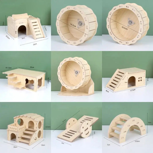 Wooden Hamster Villa: The Perfect Cozy Retreat and Climbing Playground for Your Pet