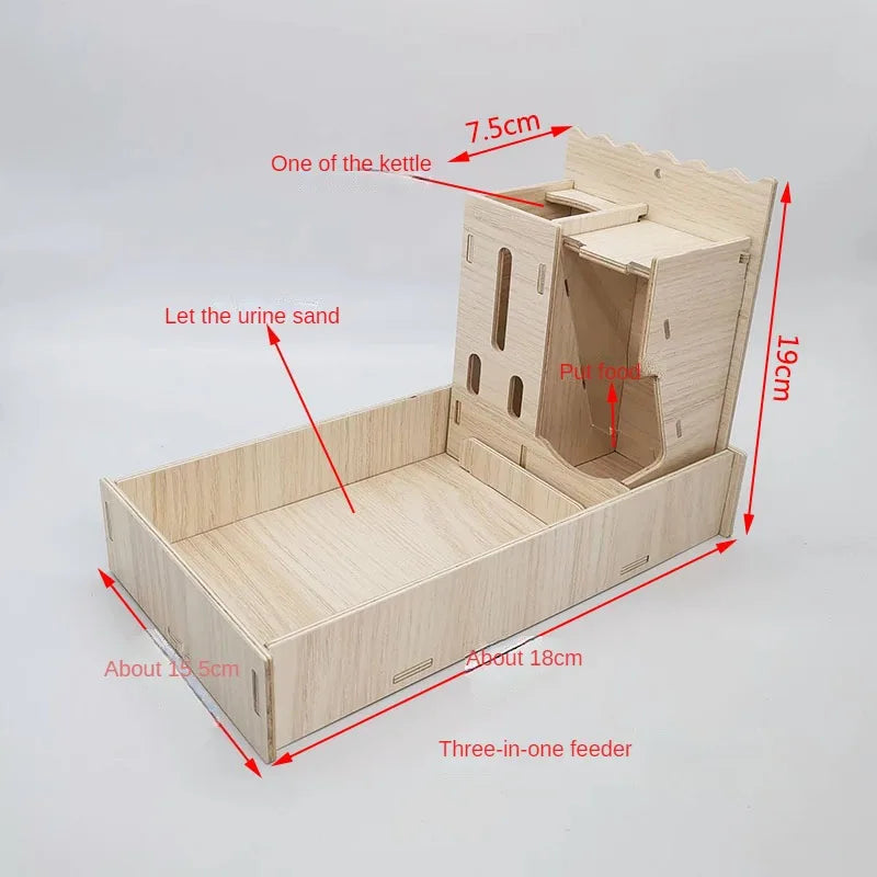 Hamster Wooden Villa Nest - A Cozy Retreat for Your Furry Friends