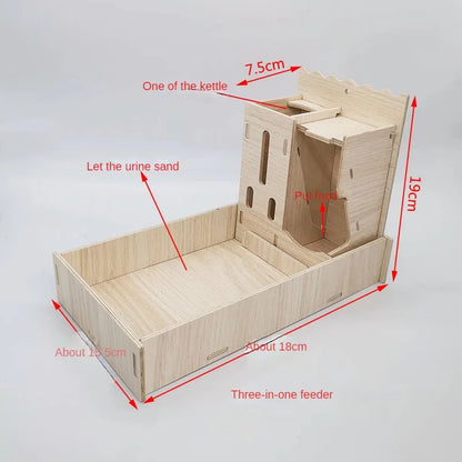 Hamster Wooden Villa Nest - A Cozy Retreat for Your Furry Friends
