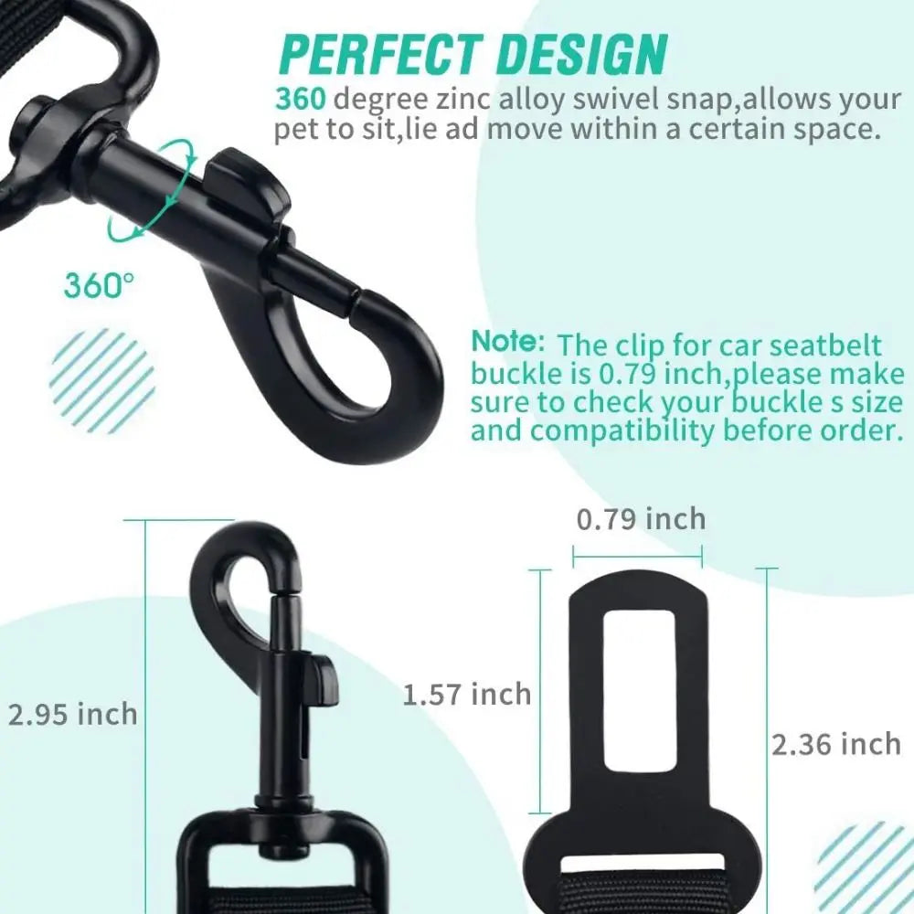 Adjustable Dog Seat Belt for Cars – Crash Tested and Secure
