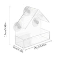 Acrylic Window Bird Feeder - Clear Hanging Outdoor Bird Feeder with Suction Cups for Garden and Backyard Wildlife