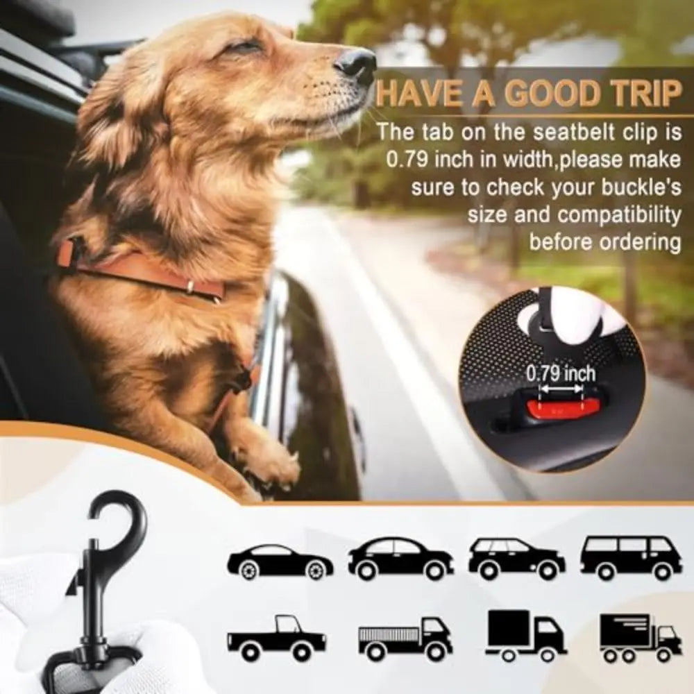 Adjustable Dog Seat Belt for Cars – Crash Tested and Secure