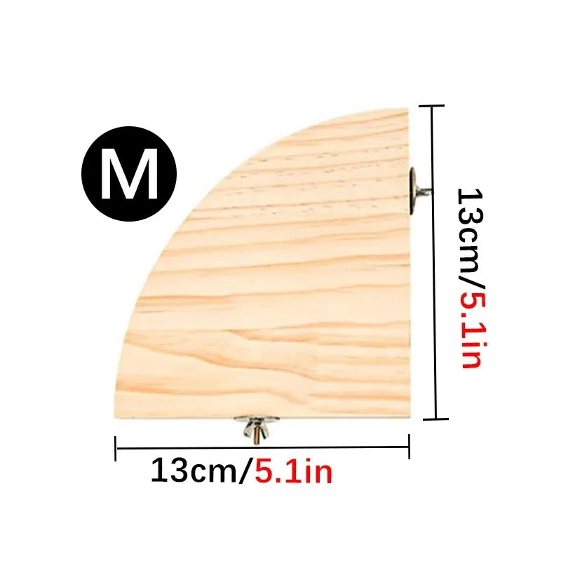 Parrot Bird Wood Perch Stand Platform Rectangle Fan-shaped Shelf Stand Board Parakeet Hamster Gerbil Rat Cage birdcage Supplies