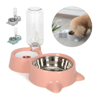 Pet Water Dispenser for Cats and Dogs  Automatic Water Storage Pet Food Bowl Food Container with Waterer Pet Supplies