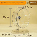 Hamster Running Wheel - Quiet Exercise Transparent Toy, Easy to Clean and Disassemble Pet Accessory - Johns Pet Store