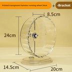 Hamster Running Wheel - Quiet Exercise Transparent Toy, Easy to Clean and Disassemble Pet Accessory - Johns Pet Store
