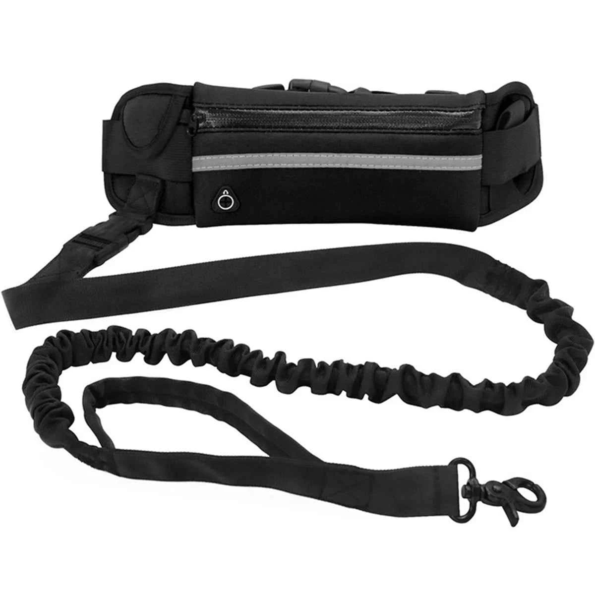 Hands-Free Dog Leash with Reflective Waist Bag | Elastic Retractable Dog Traction Rope for Running & Walking