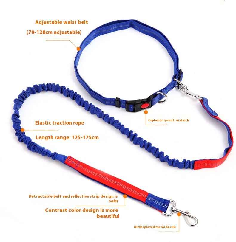 Fast Selling Dog Fitness Belt - Nylon Reflex Traction Rope for Running and Sports
