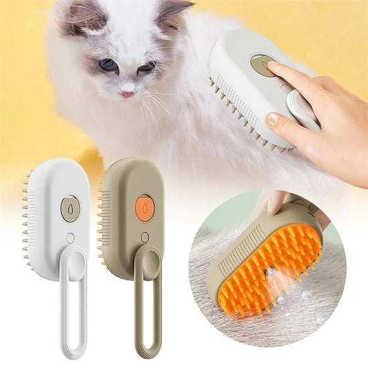 Cat And Dog Steam Cleaning Massaging Hair Removal Brush 3 In 1 Electric Spray Pet Grooming Comb - 3 In 1 - Johns Pet Store