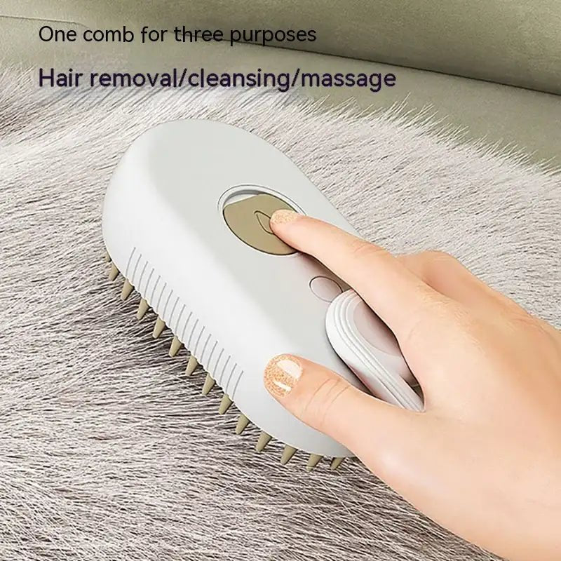 Cat And Dog Steam Cleaning Massaging Hair Removal Brush 3 In 1 Electric Spray Pet Grooming Comb - 3 In 1 - Johns Pet Store