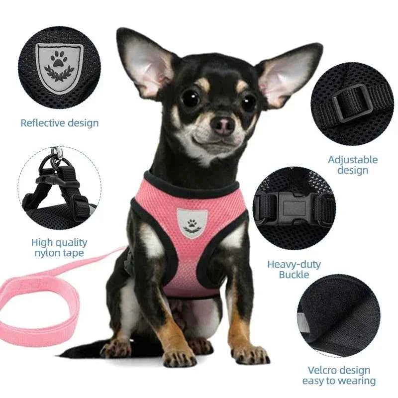 "Airy Comfort Dog Harness Leash"