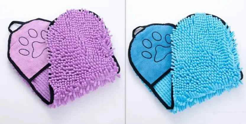 Soft Bath Towels for Pets - Quick Dry Microfiber with Dual Pockets - Johns Pet Store