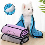 Soft Bath Towels for Pets - Quick Dry Microfiber with Dual Pockets - Johns Pet Store