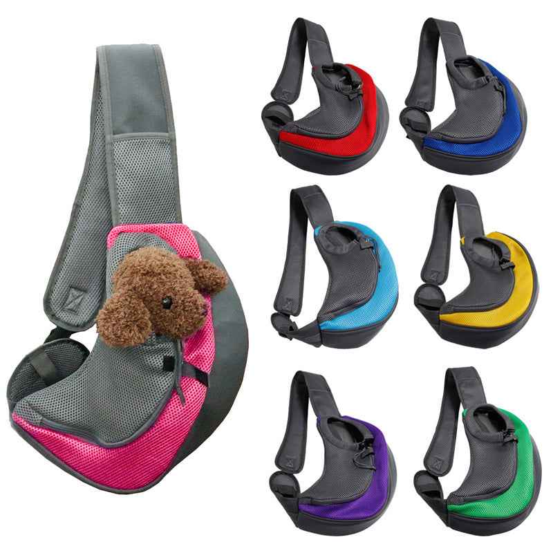 Outdoor Pet Carrier Bag - 1pc Travel Mesh Oxford Pet Puppy Handbag Pouch Sling Comfort Tote Shoulder Bag - Johns Pet Store