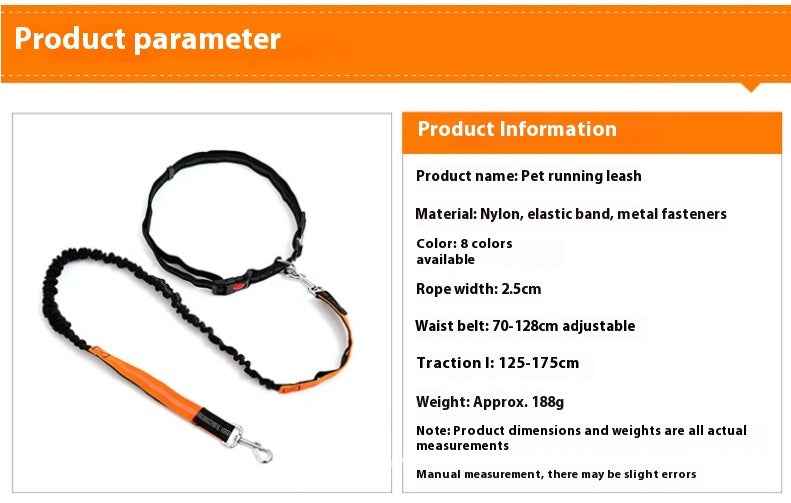 Fast Selling Dog Fitness Belt - Nylon Reflex Traction Rope for Running and Sports